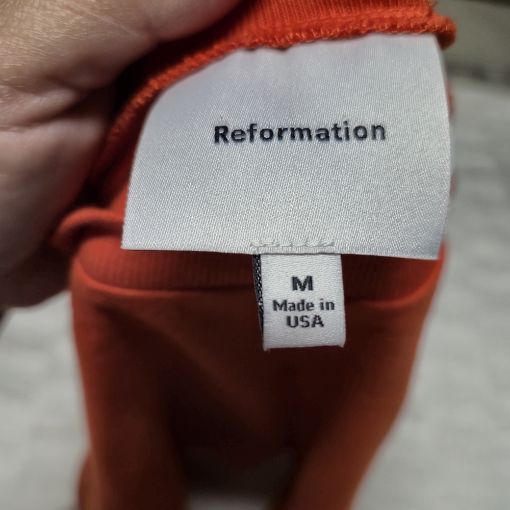 Reformation Bright Orange Short Sleeve Tee - Picture 4 of 6